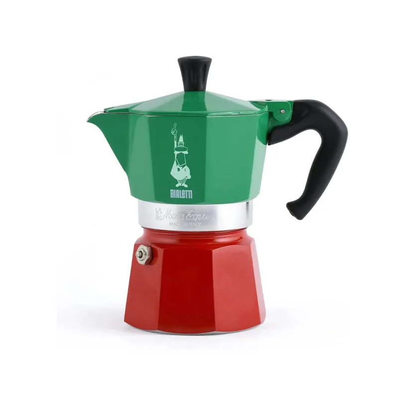 Bialetti 6 Cup Moka Express Italian Flag Edition(Made in Italy 🇮🇹)
