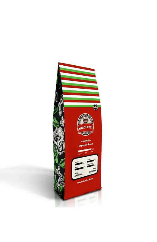 Nicoletti Coffee Espresso “Napoli Roast” 2lb Whole Beans (Made in Brooklyn NY since 1972)