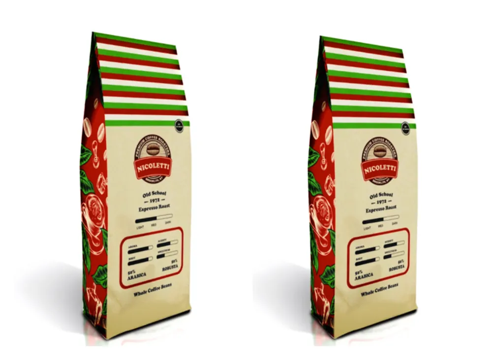 Nicoletti Coffee Espresso “Old School 1972” Whole Beans 2lb (2 Pack)Made in Brooklyn since 1972