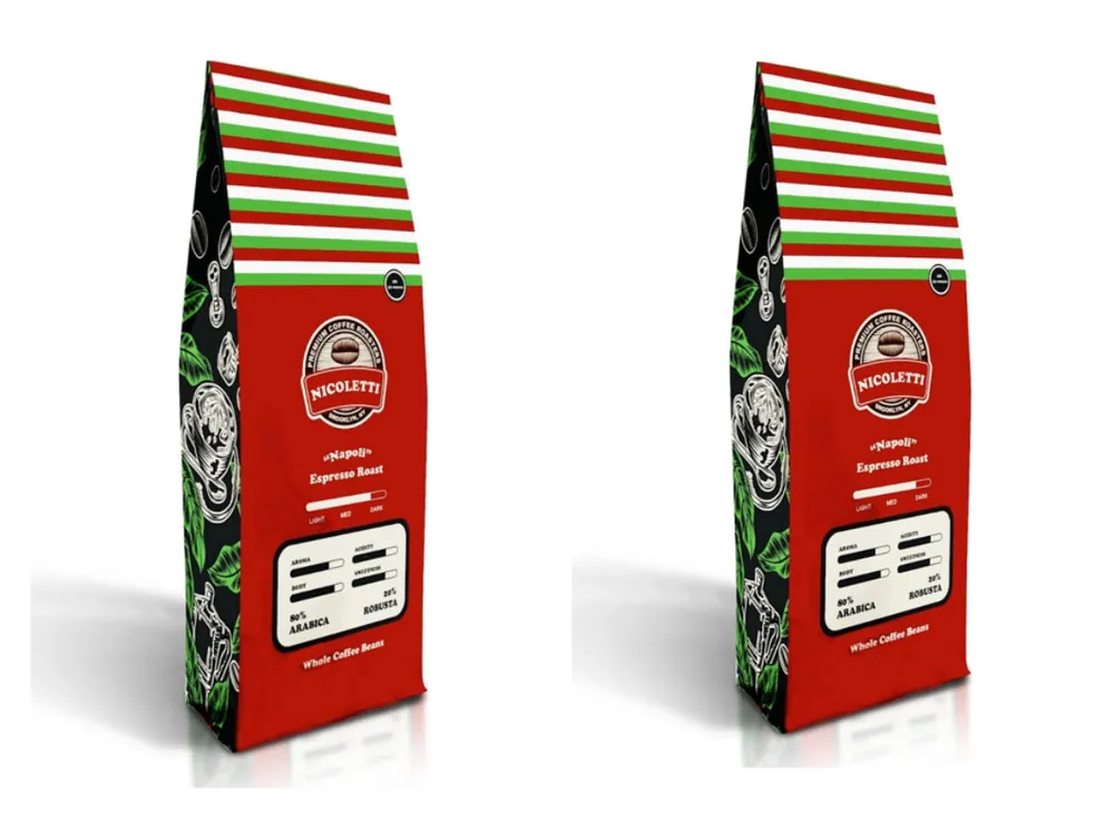 Nicoletti Coffee Espresso “Napoli Roast” 2lb Whole Beans (Made in Brooklyn NY since 1972) x 2 Bags