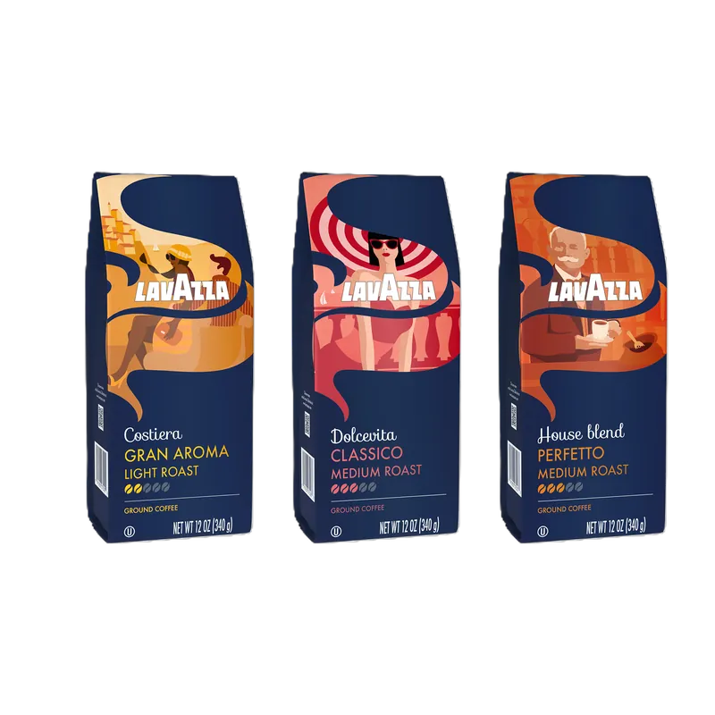 Costiera Gran Aroma, Dolcevita Classico & House Blend Perfetto Ground Coffee (Pack of 3)