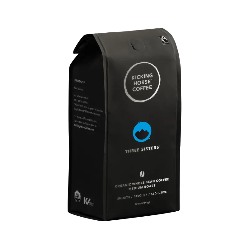 Kicking Horse Three Sisters Whole Bean Coffee Certified Organic Fairtrade