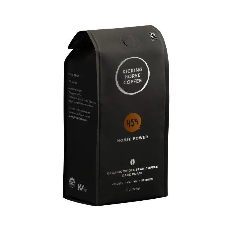 Kicking Horse 454 Horse Power Whole Bean Coffee Certified Organic Fairtrade
