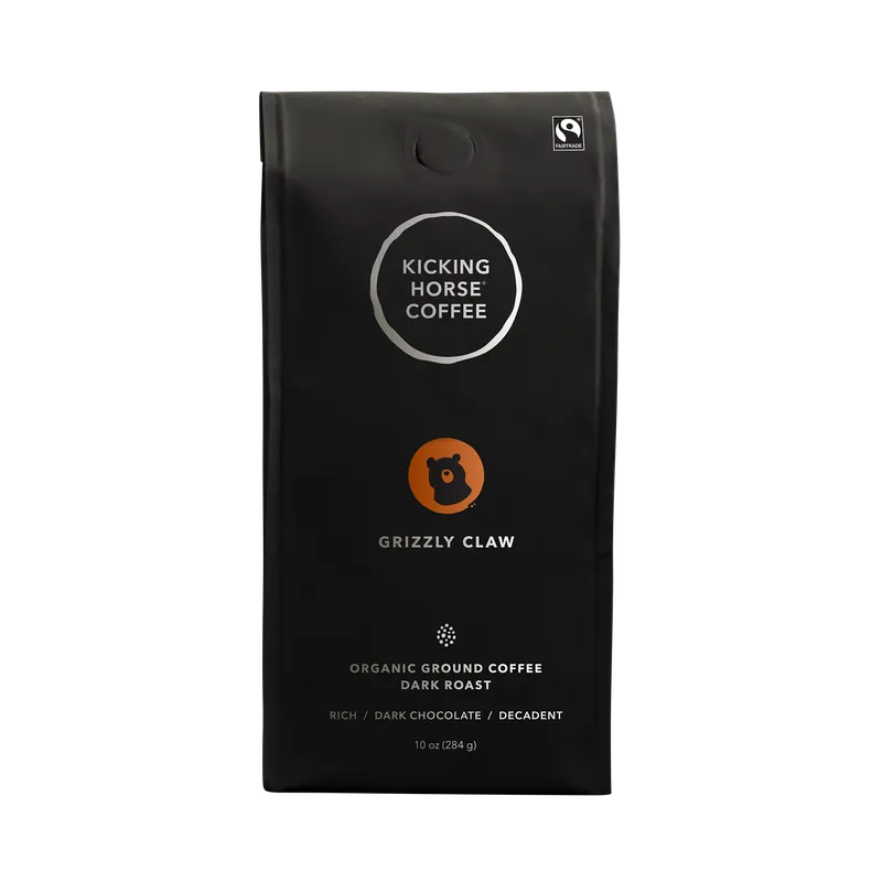 Kicking Horse Grizzly Claw Ground Coffee Certified Organic Fairtrade