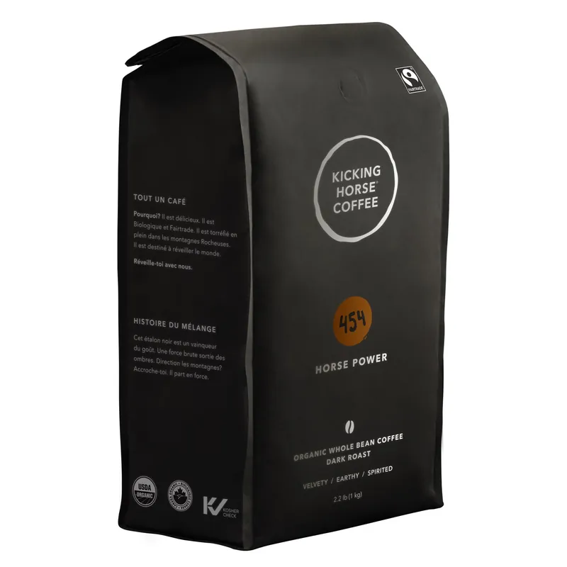 Kicking Horse 454 Horse Power Whole Bean Coffee Certified Organic Fairtrade