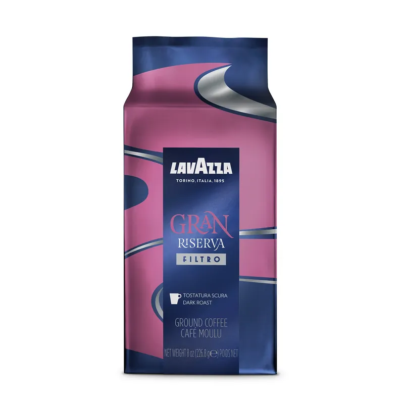 Lavazza Gran Riserva Filtro Ground Coffee Dark Roast 8oz Brick