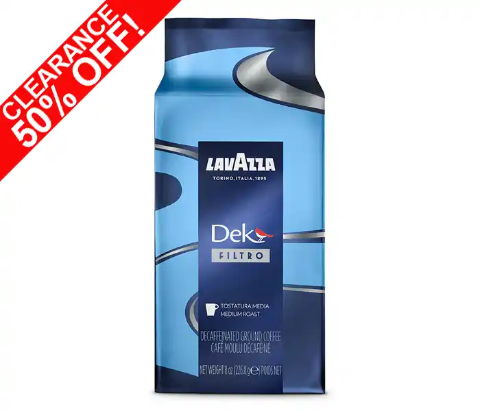 Lavazza Dek Filtro Ground Coffee Medium Roast 8oz Brick