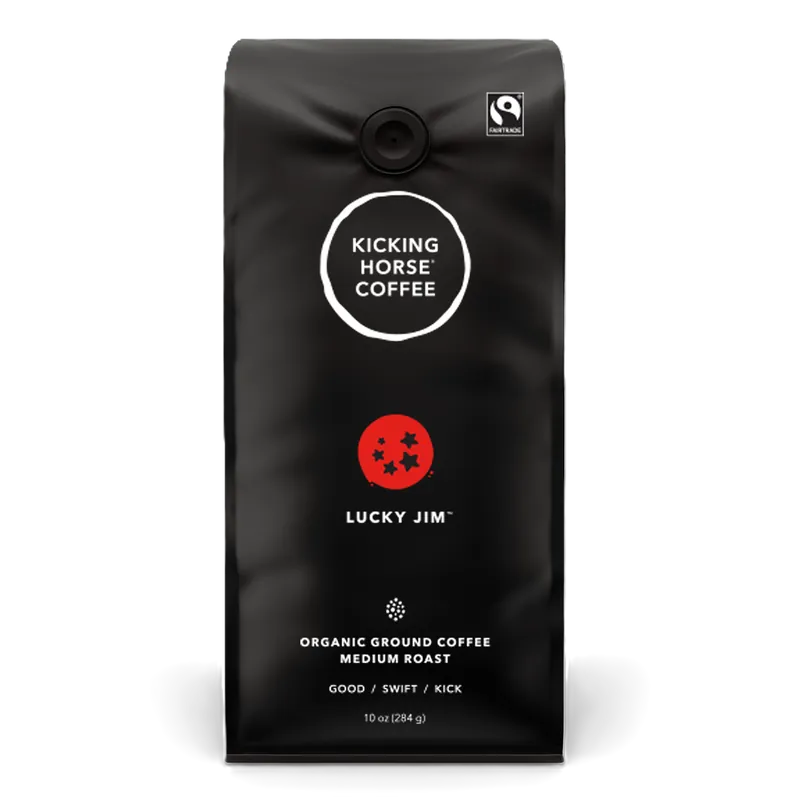Kicking Horse Lucky Jim Ground Coffee Certified Organic Fairtrade