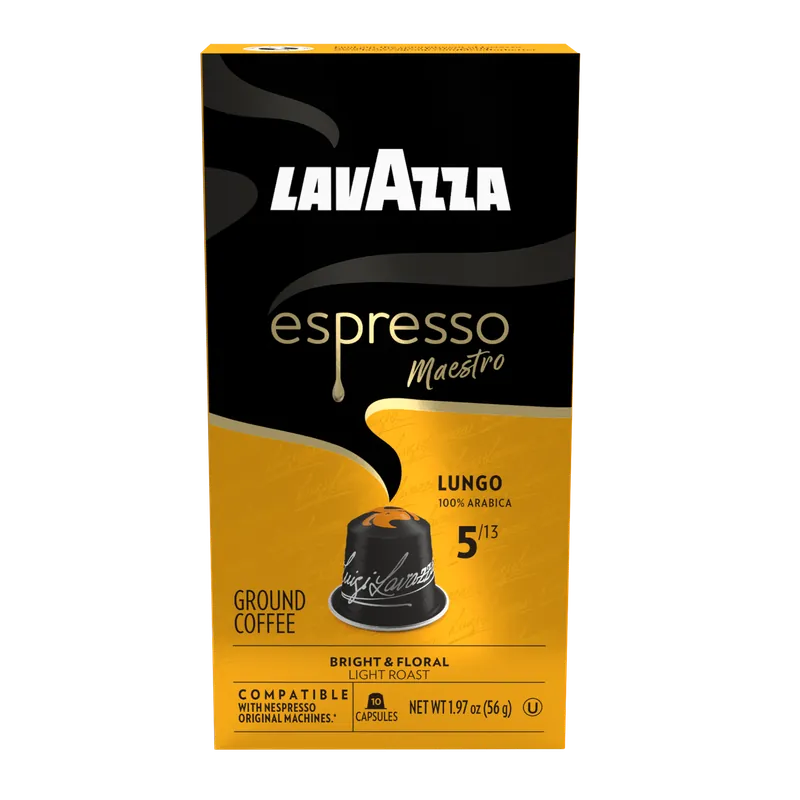 Lavazza Espresso Maestro Lungo Aluminum Compatible Capsules