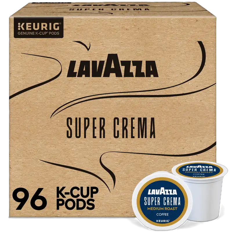 Lavazza Super Crema Single-Serve Coffee K-Cup® Pods for Keurig® Brewer (96 Pods)