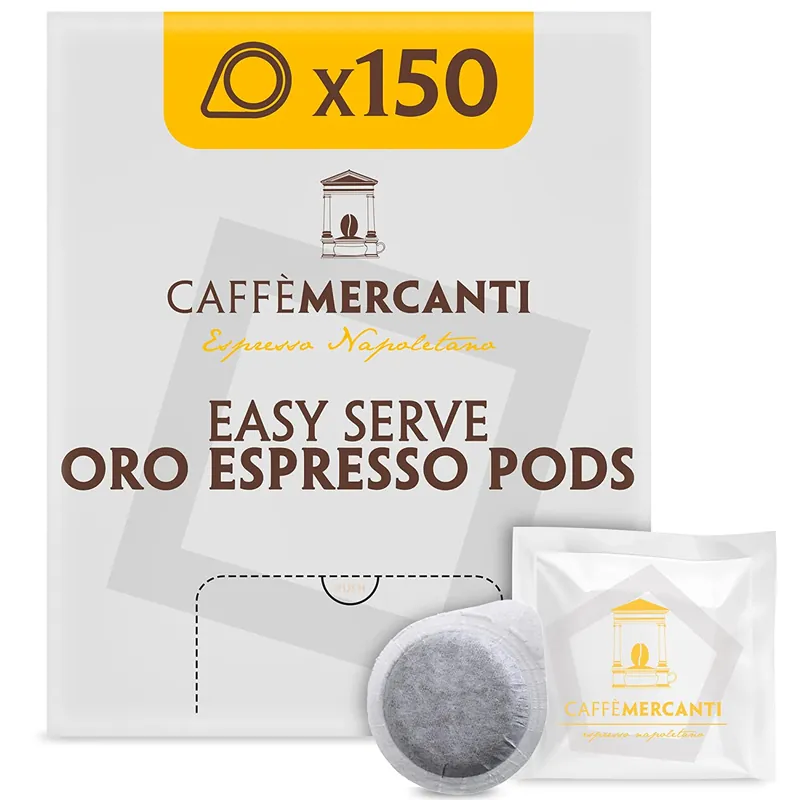 Caffe Mercanti Italian Coffee Pods (E.S.E., Easy Serve Espresso) 150 Pods