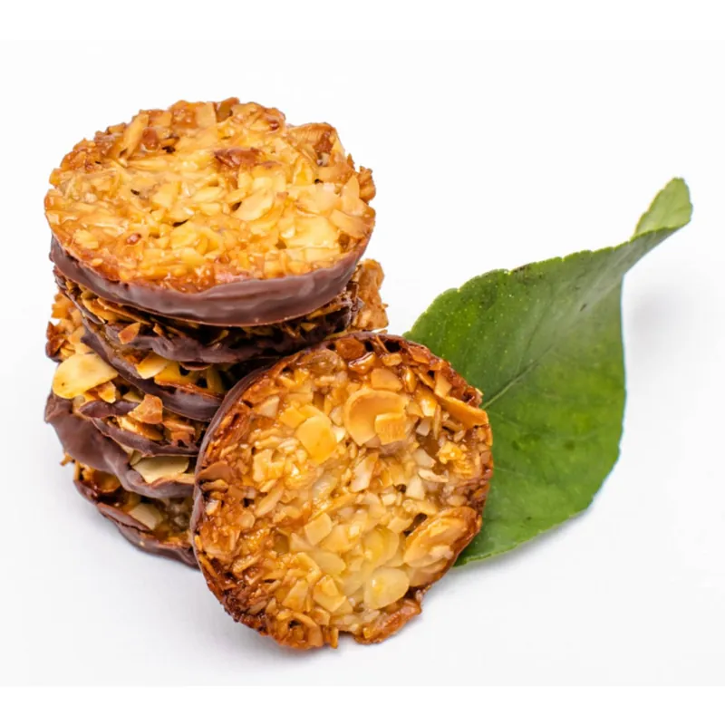 Andy Anand Dark Chocolate Florentine Biscuit Cookies Orange Almond 24 Pcs