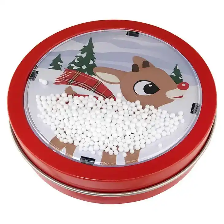 Rudolph Snowglobe Candy Tin