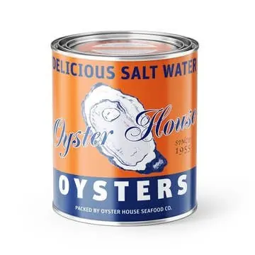 Salt Water Oysters Tin Candle