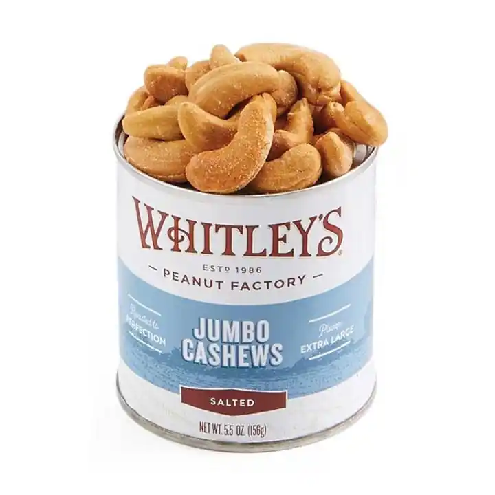 Whitley‘s Jumbo Salted Cashews 5.5oz tin