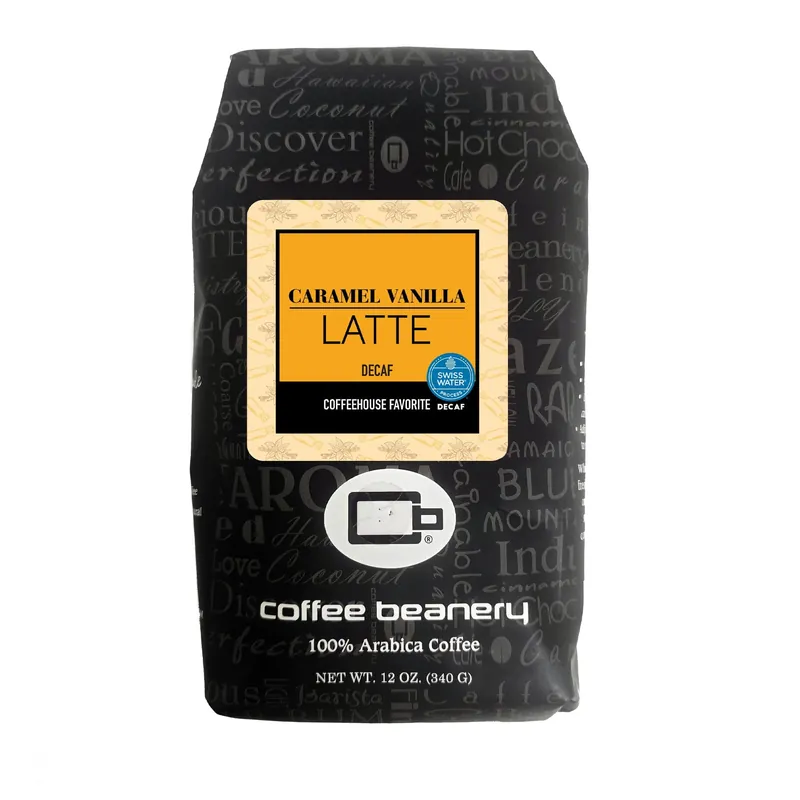 Caramel Vanilla Latte Flavored SWP Decaf Coffee