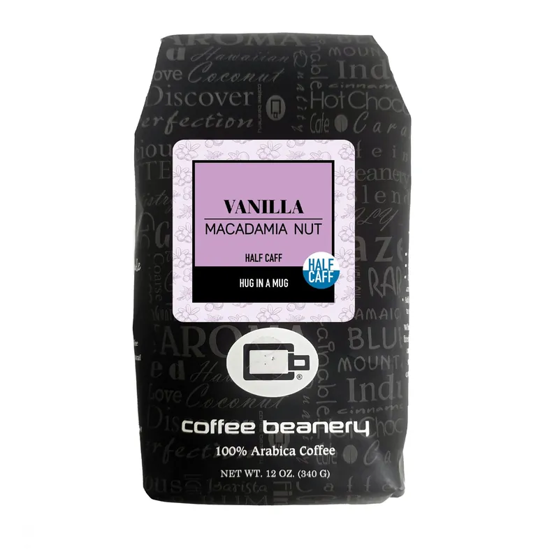Half Caff Vanilla Macadamia Nut Flavored Coffee