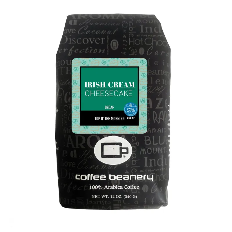 Irish Cream Cheesecake Flavored SWP Decaf Coffee