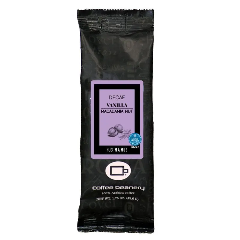 Vanilla Macadamia Nut SWP Decaf Coffee 1.75oz Sampler