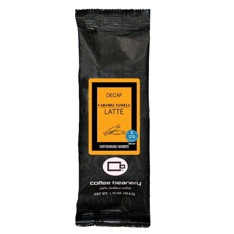 Caramel Vanilla Latte SWP Decaf Coffee 1.75oz Sampler