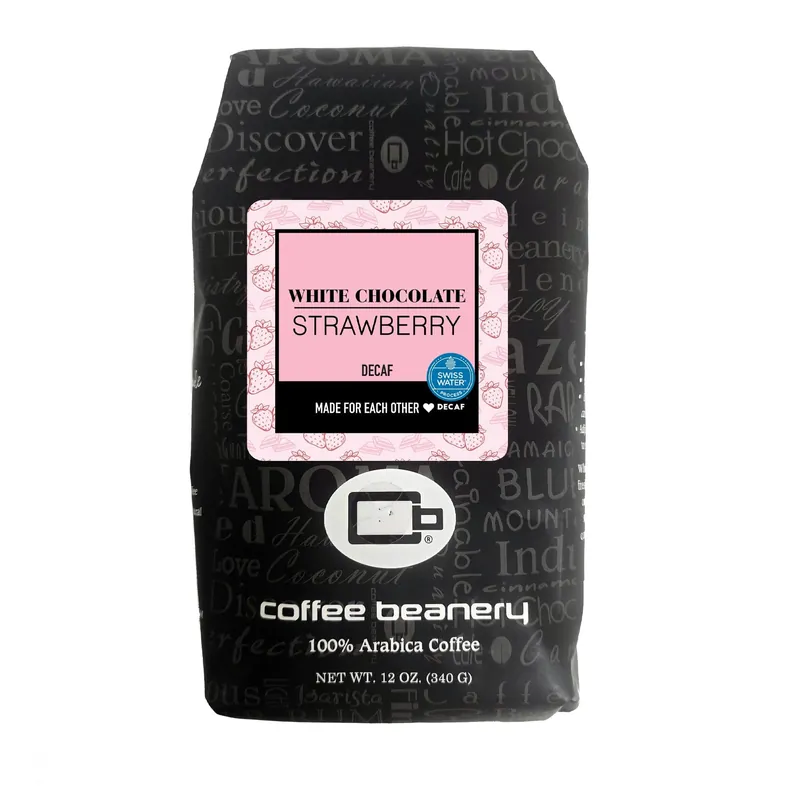 White Chocolate Strawberry Flavored SWP Decaf Coffee