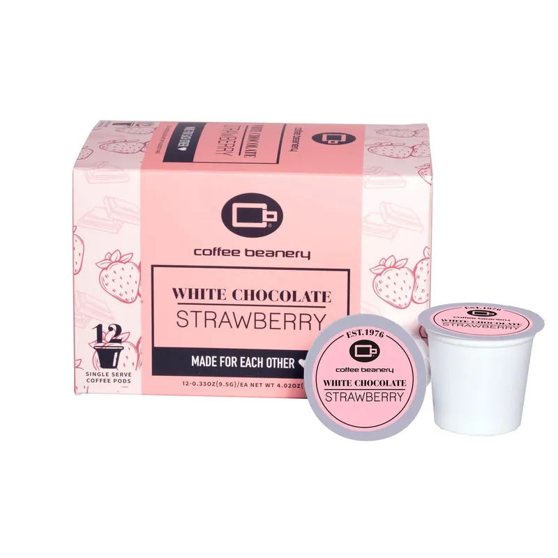 White Chocolate Strawberry Flavored Coffee Pods