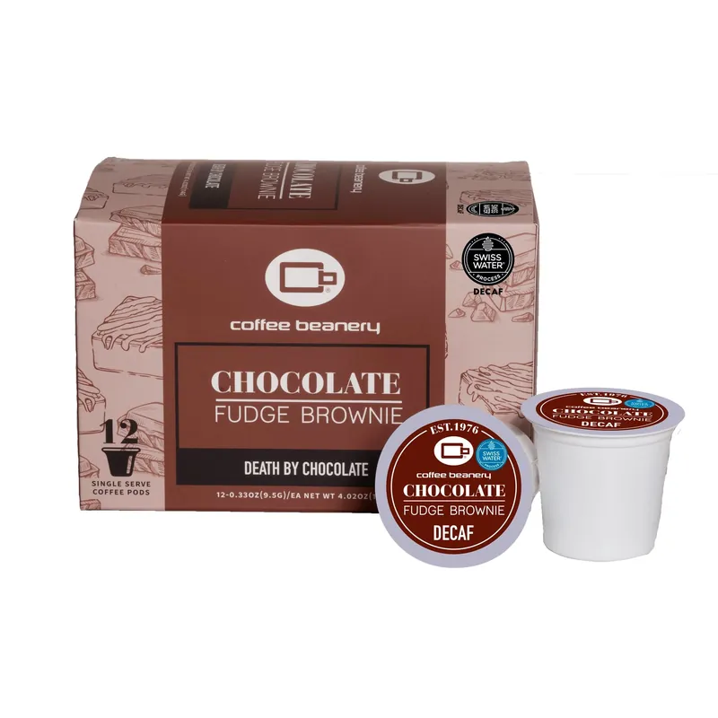 Chocolate Fudge Brownie Flavored Decaf Coffee Pods