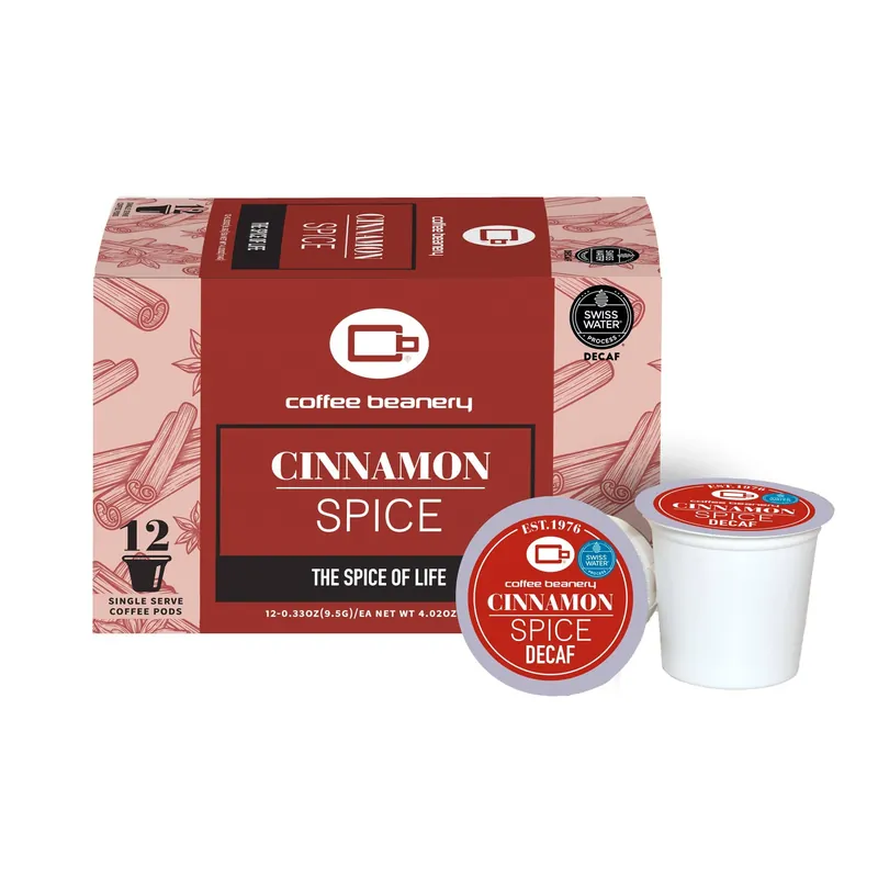 Cinnamon Spice Flavored Decaf Coffee Pods