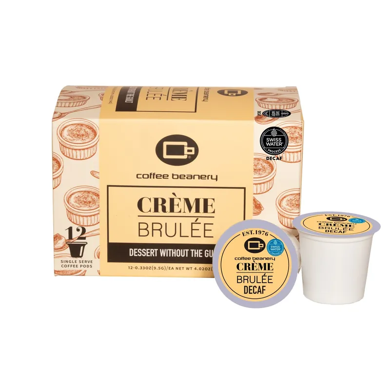 Creme Brulee Flavored Decaf Coffee Pods