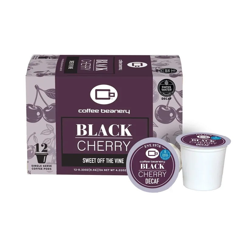 Black Cherry Flavored Decaf Coffee Pods