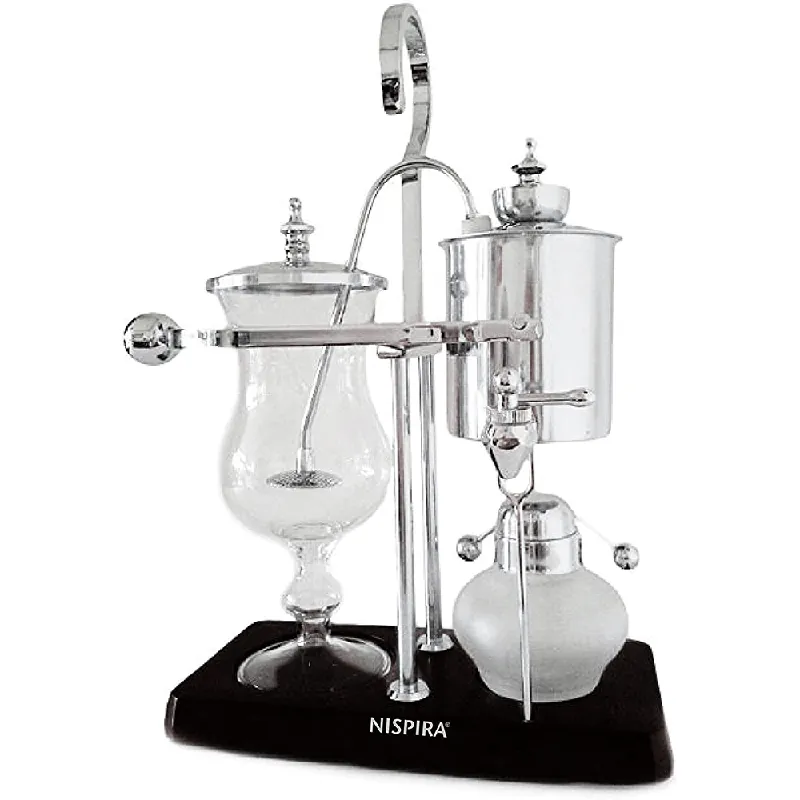 Nispira Vintage Belgium Royal Balance Syphon Siphon Coffee Maker, Silver