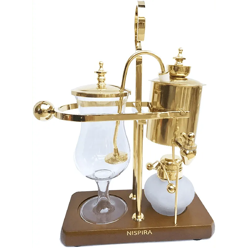Nispira Vintage Belgium Royal Balance Syphon Siphon Coffee Maker, Gold
