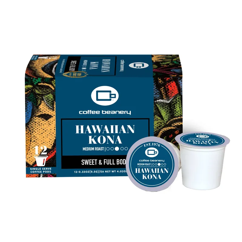 Hawaiian Kona Specialty Coffee Pods 100% Authentic