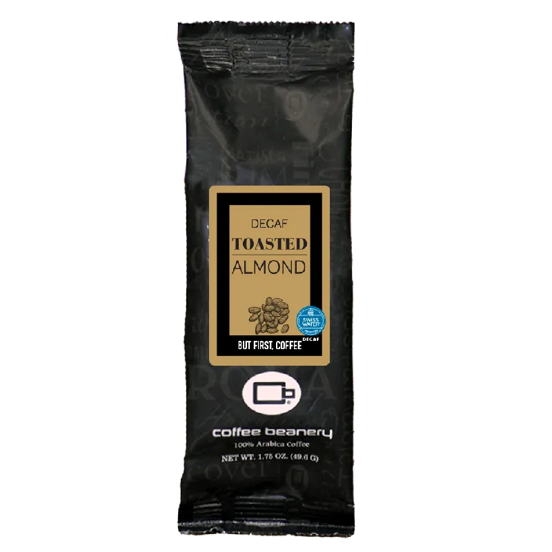 Toasted Almond SWP Decaf Flavored Coffee 1.75 oz One Pot Sampler