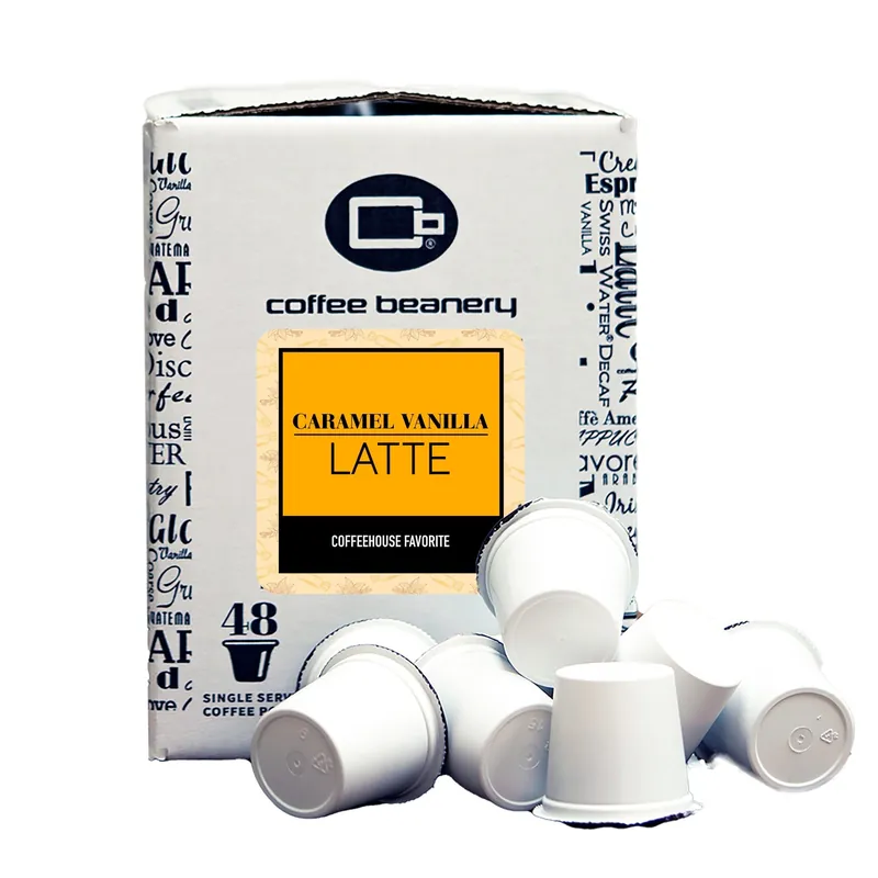 Caramel Vanilla Latte Flavored Coffee Pods Bulk