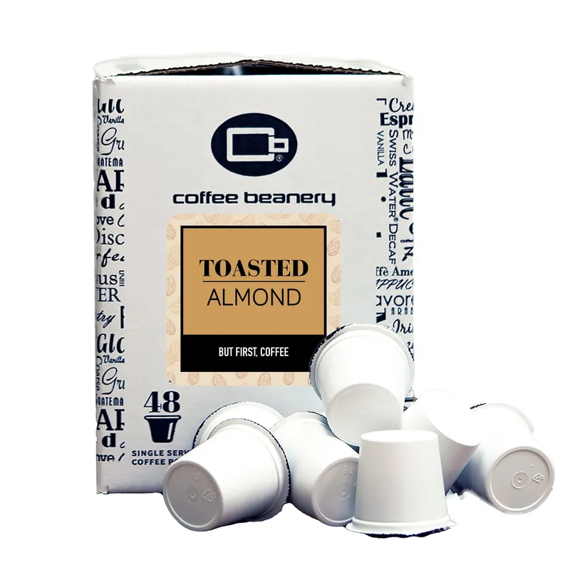 Toasted Almond Flavored Coffee Pods Bulk