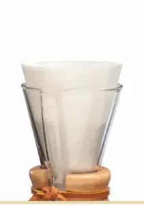 Chemex White oxygen cleansed Half Moon filters for 3 cup Chemex – 1 pack of 100 filters