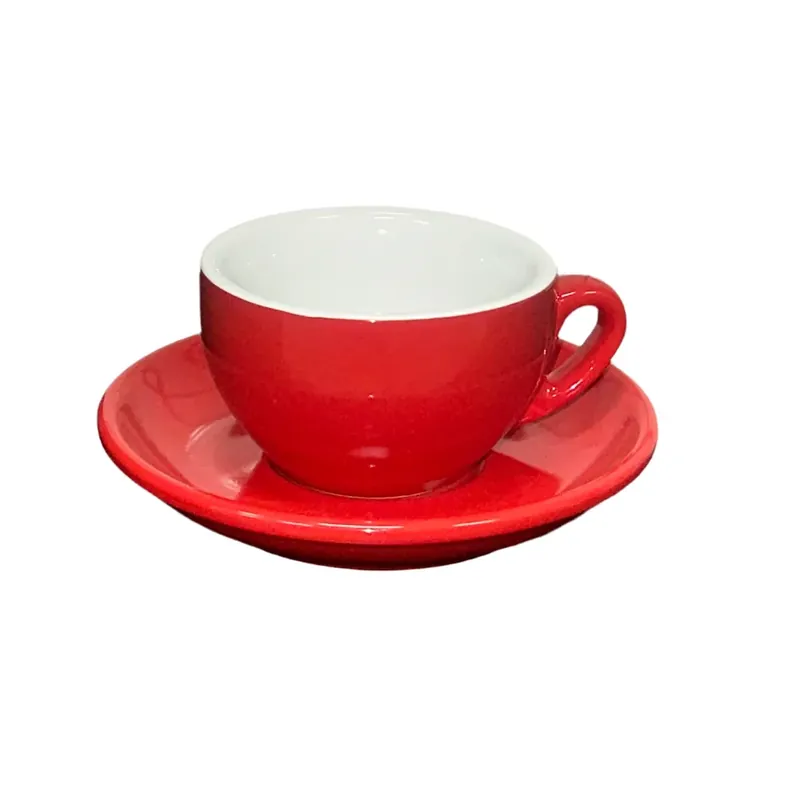 Palermo Red Cappuccino-Latte Cups, by Nuova Point, set of 6, Made in Italy!