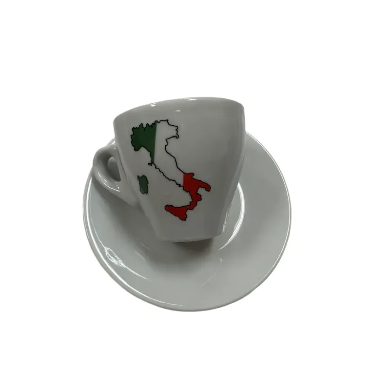 Italian Boot Cups with Espresso Motif