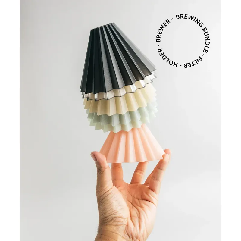 ORIGAMI Air S Small Dripper + Wave Filters + AS Resin Holder Brewing Bundle