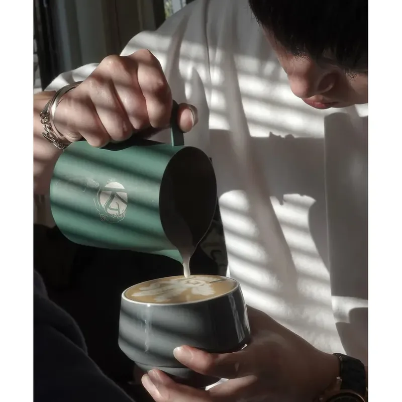 20oz WPM x KJ Latte Art Pitcher in 67 Spout