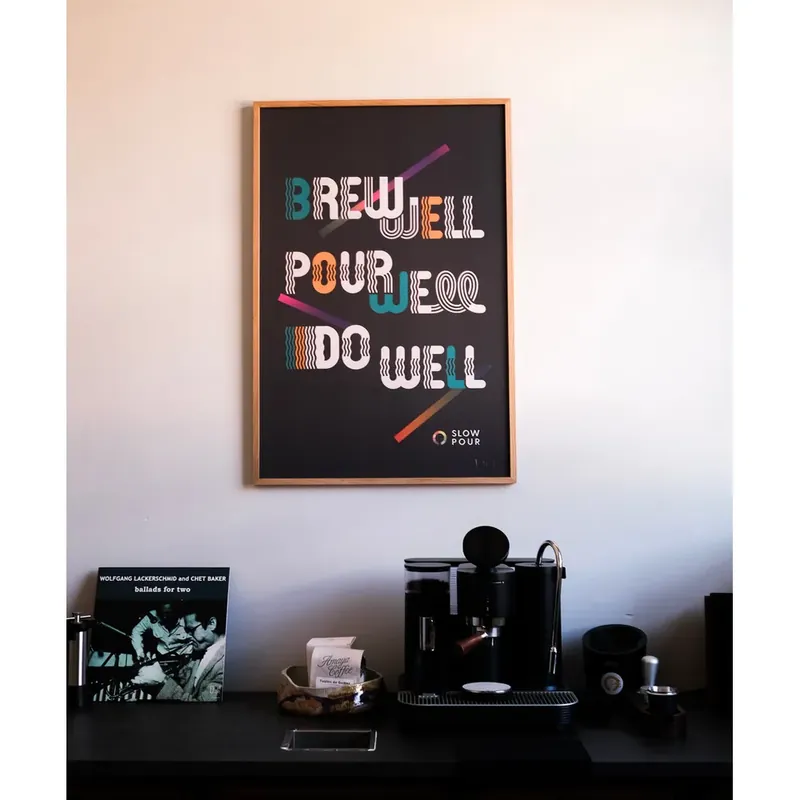 Brew Well Pour Well Do Well Digital File for Poster Print File 18 x 24 2025 Slow Pour Supply Mantra Wall Paper