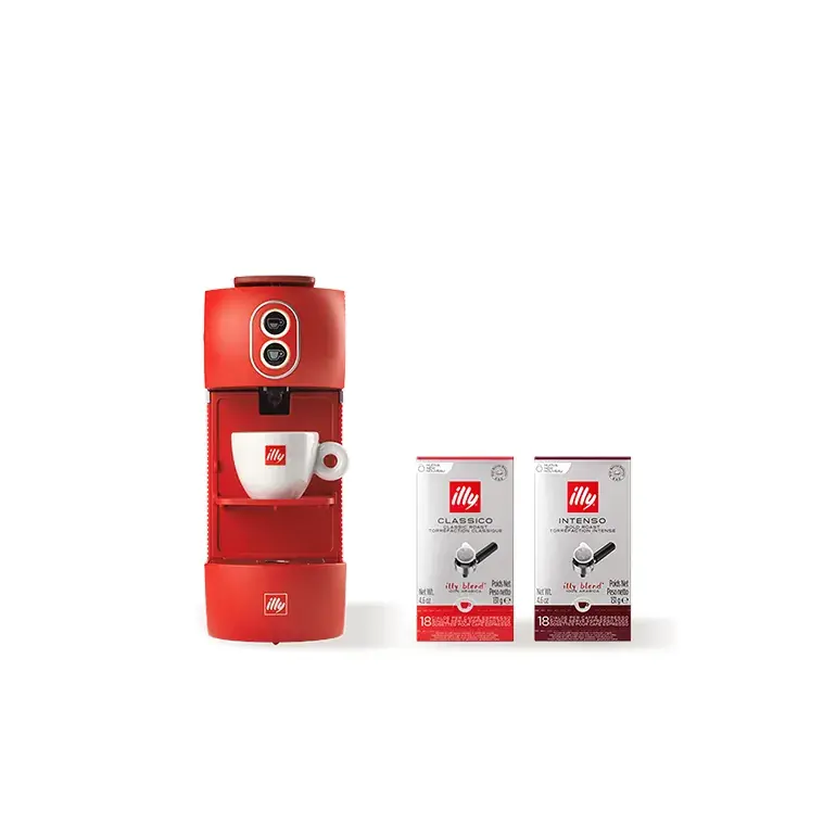 E.S.E. Pod Coffee Machine Bundle – Red