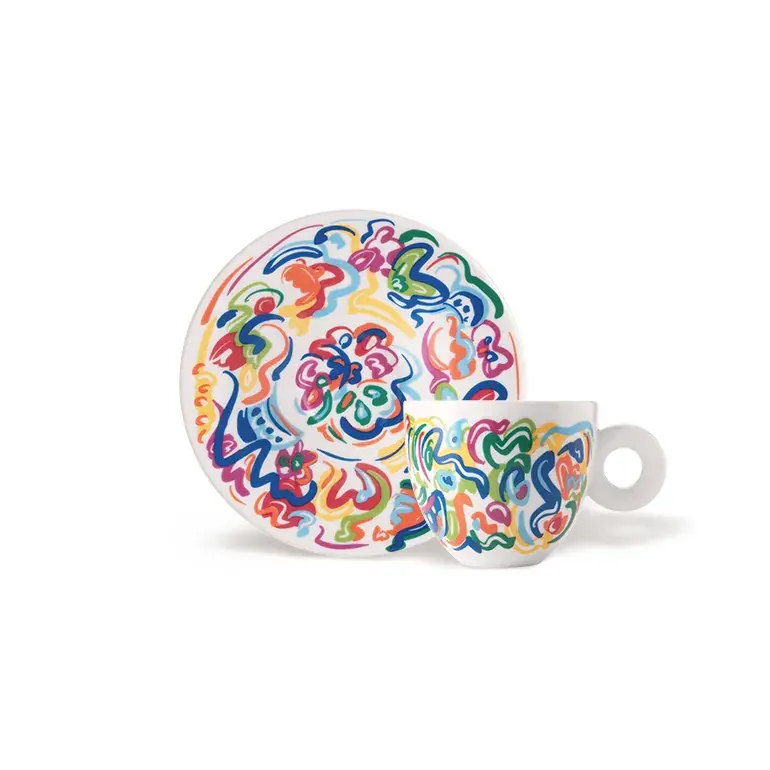 SET OF 4 CAPPUCCINO CUPS – SOL CALERO ART COLLECTION