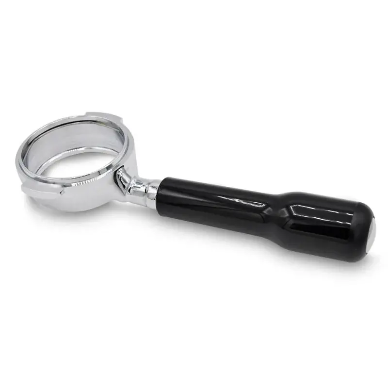 E61 Bottomless Portafilter Black Handle w/ Filter Basket