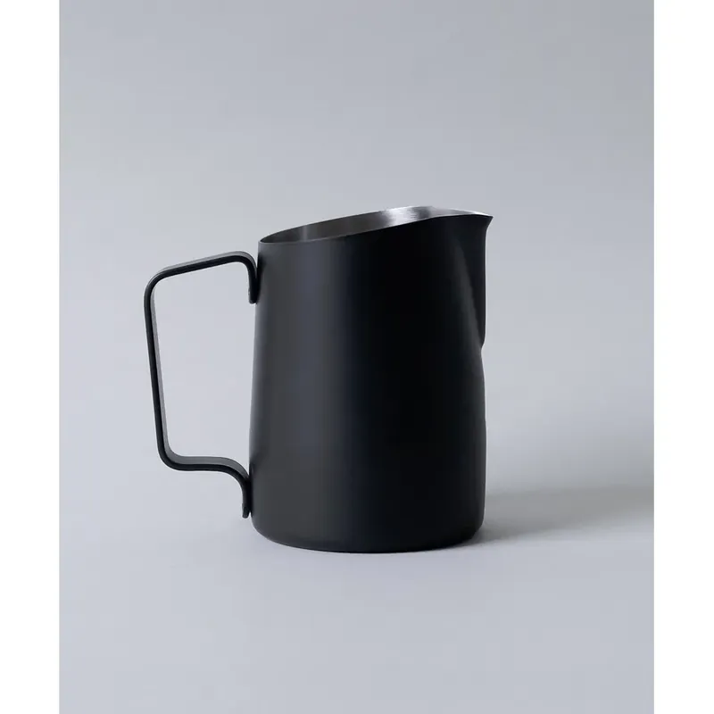 22oz Latte Art Pitcher with Wide Spout (previously known as Round) in Matte Black