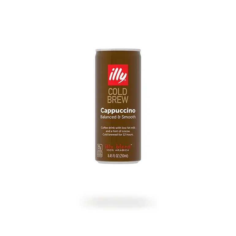 Illy Ready-to-Drink Cold Brew Cappuccino – 12 Cans – 3-Pack