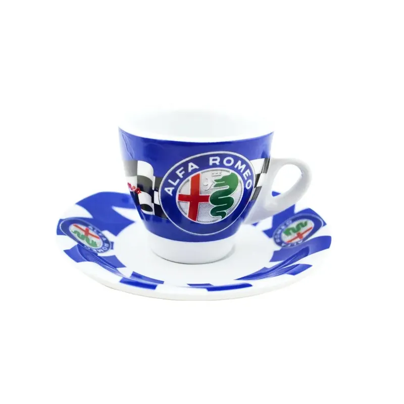 Auto sport Espresso Cups–set of 6 cups and saucers