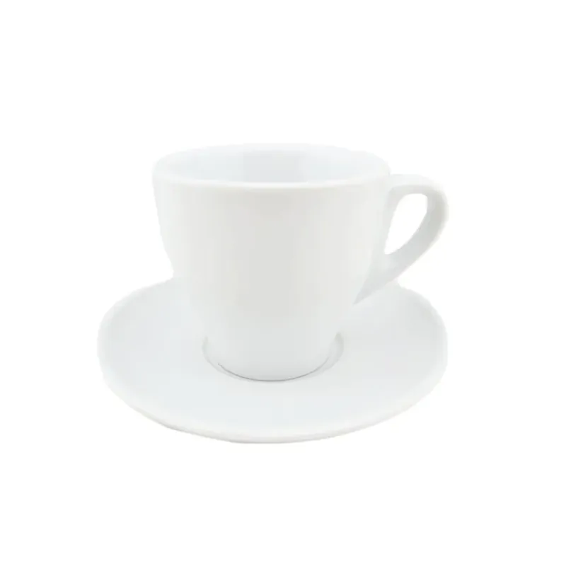 White Espresso Cups–set of 6 cups and saucers