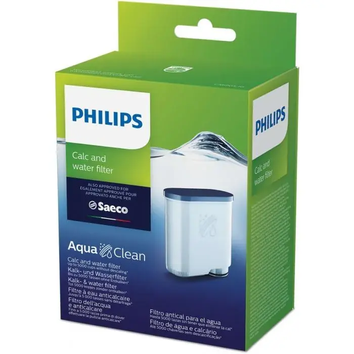 Saeco Aqua Clean Calc & Water Filter for Xelsis SM7684 and PicoBaristo, philips models.